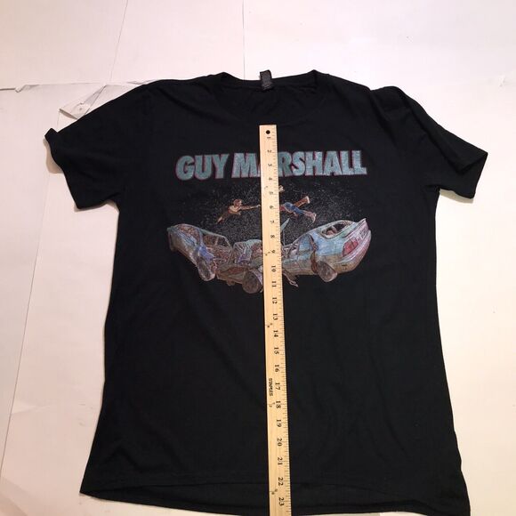 Anvil T-Shirt Men's L Black Short Sleeved Guy Marshall Logo - Picture 8 of 12